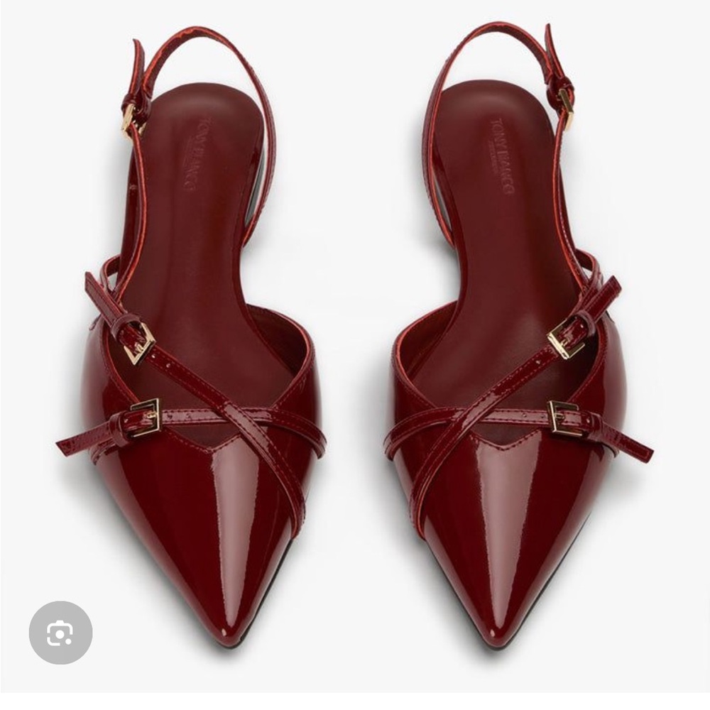 Tony Bianco Jamo Bordeaux Patent Flat size 6.5